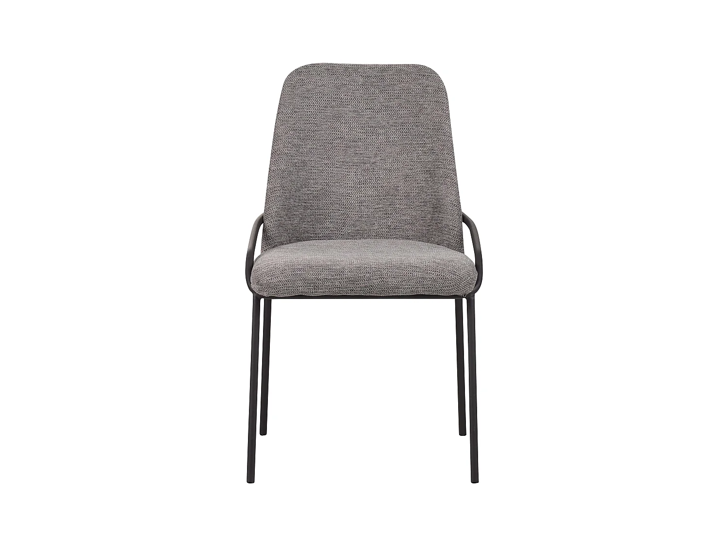 Eetkamerstoel set van 2 - stof & metaal - grijs - GERING