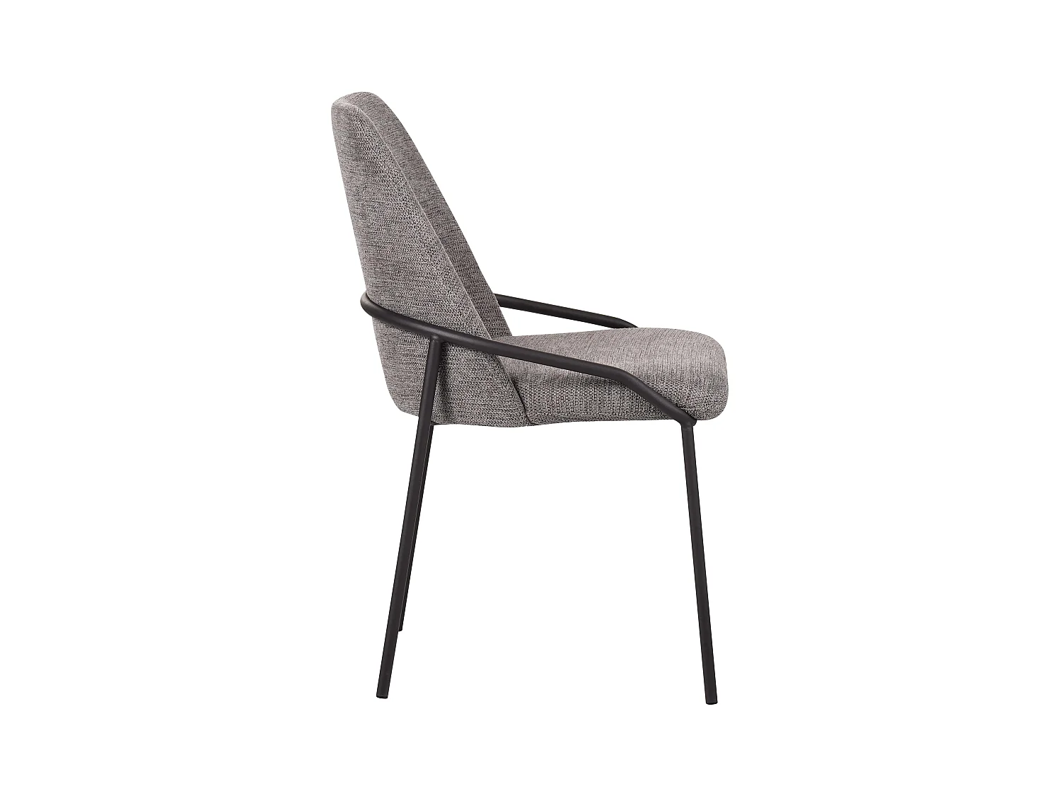 Eetkamerstoel set van 2 - stof & metaal - grijs - GERING