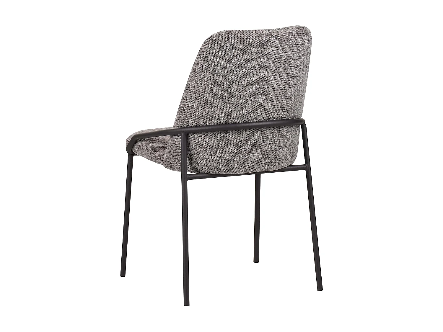 Lot de 2 chaises de salle à manger - tissu et métal - gris - LOW
