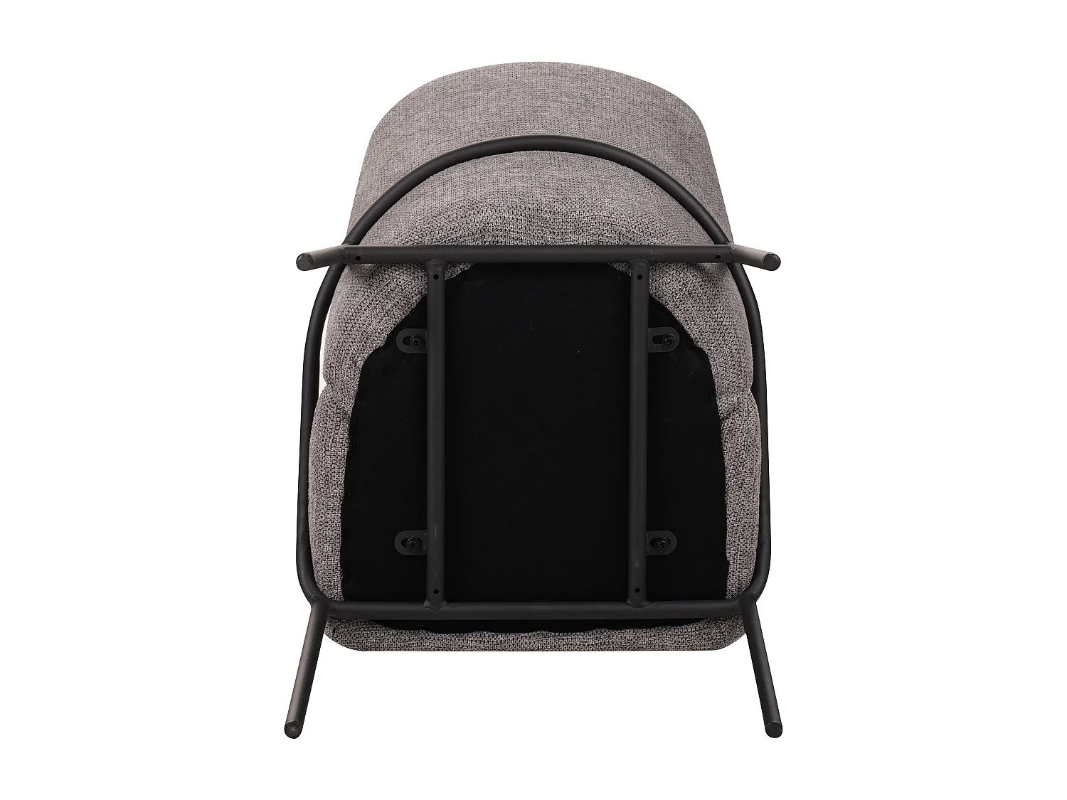 Lot de 2 chaises de salle à manger - tissu et métal - gris - LOW