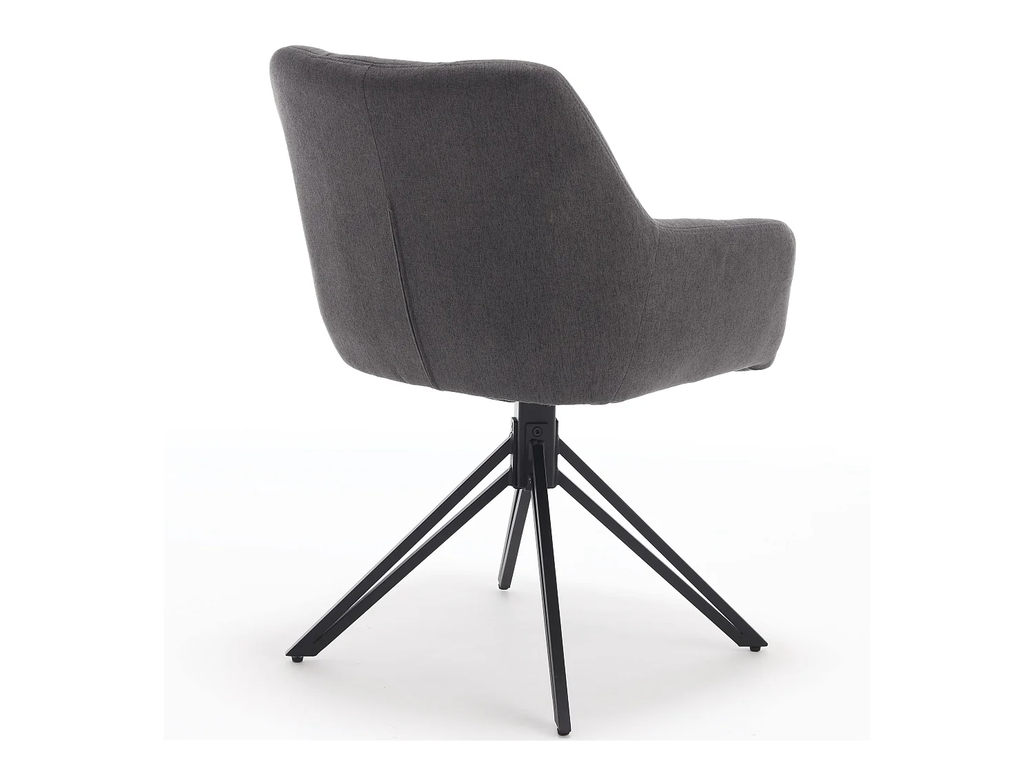 Lot de 2 chaises de salle à manger - tissu et métal - gris - LONDO