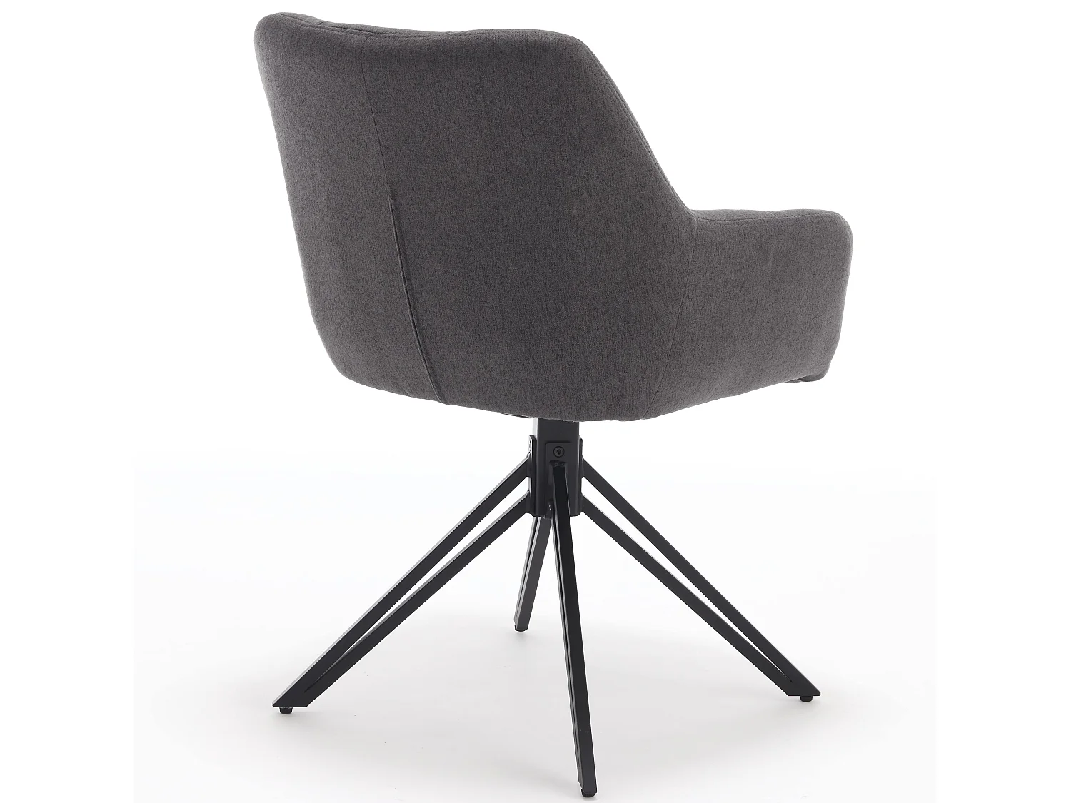 Eetkamerstoel set van 2 - stof & metaal - grijs - LONDO