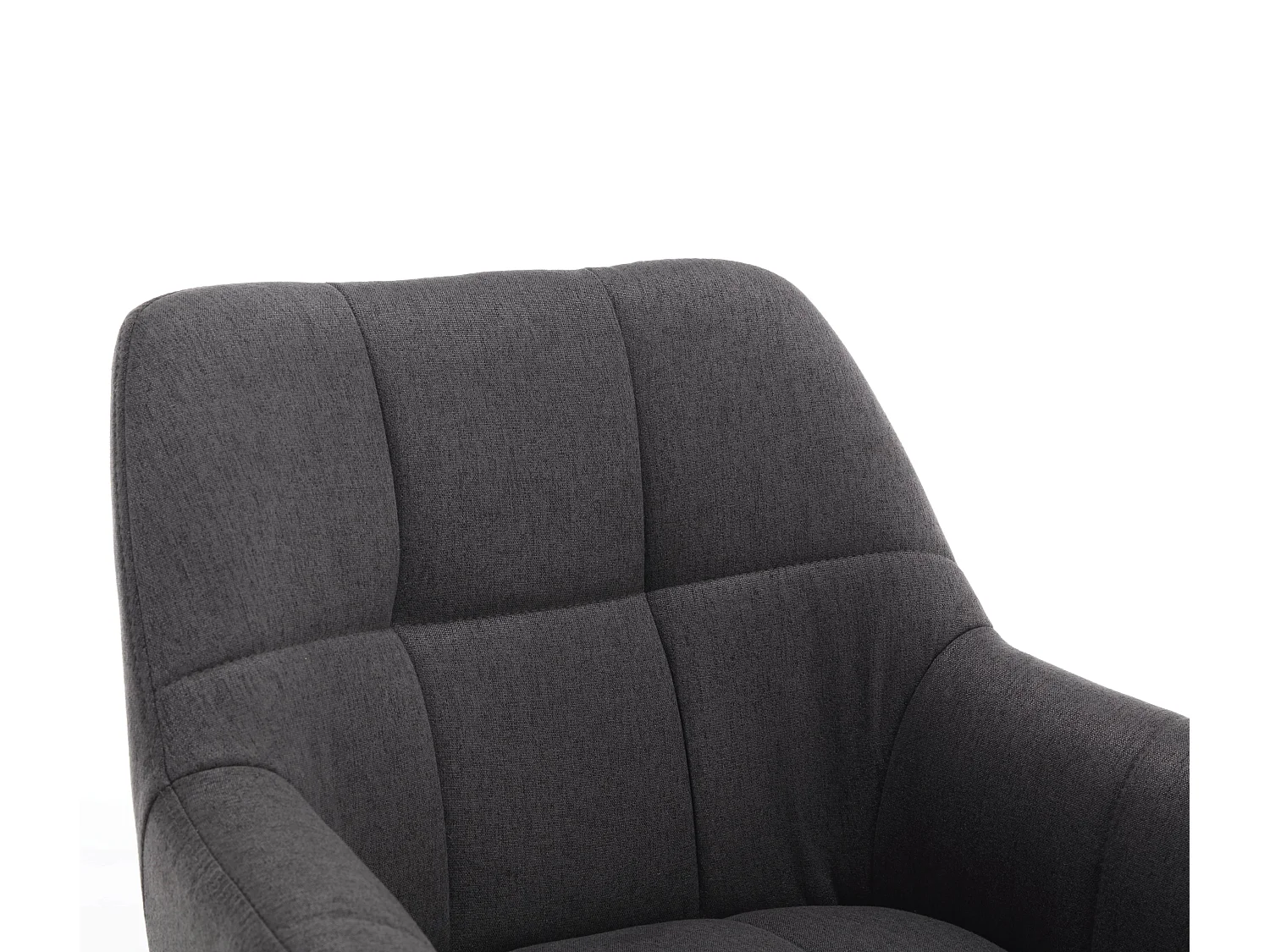 Eetkamerstoel set van 2 - stof & metaal - grijs - LONDO