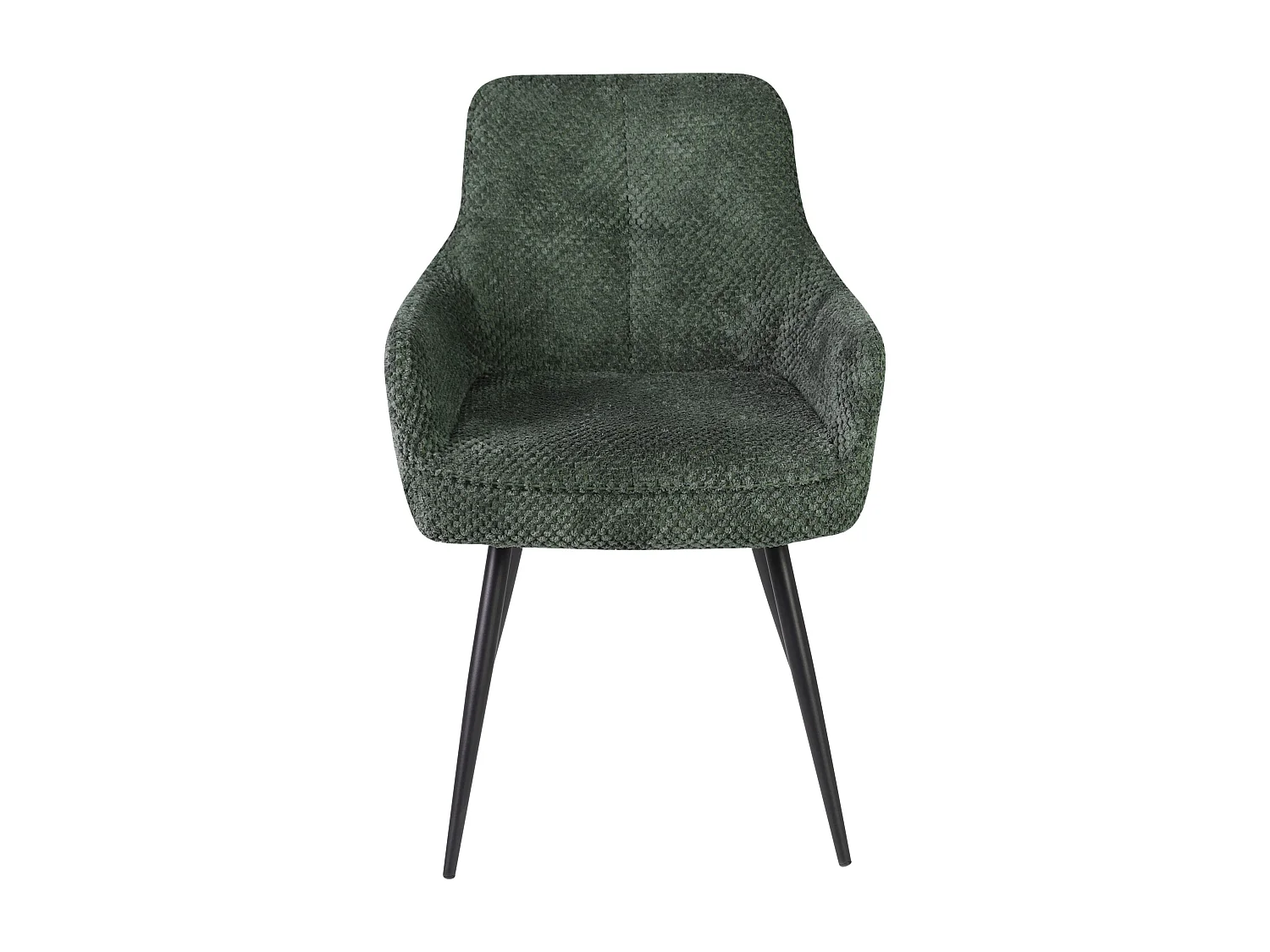 Eetkamerstoel set van 2 - stof en metaal - groen - ALOIS