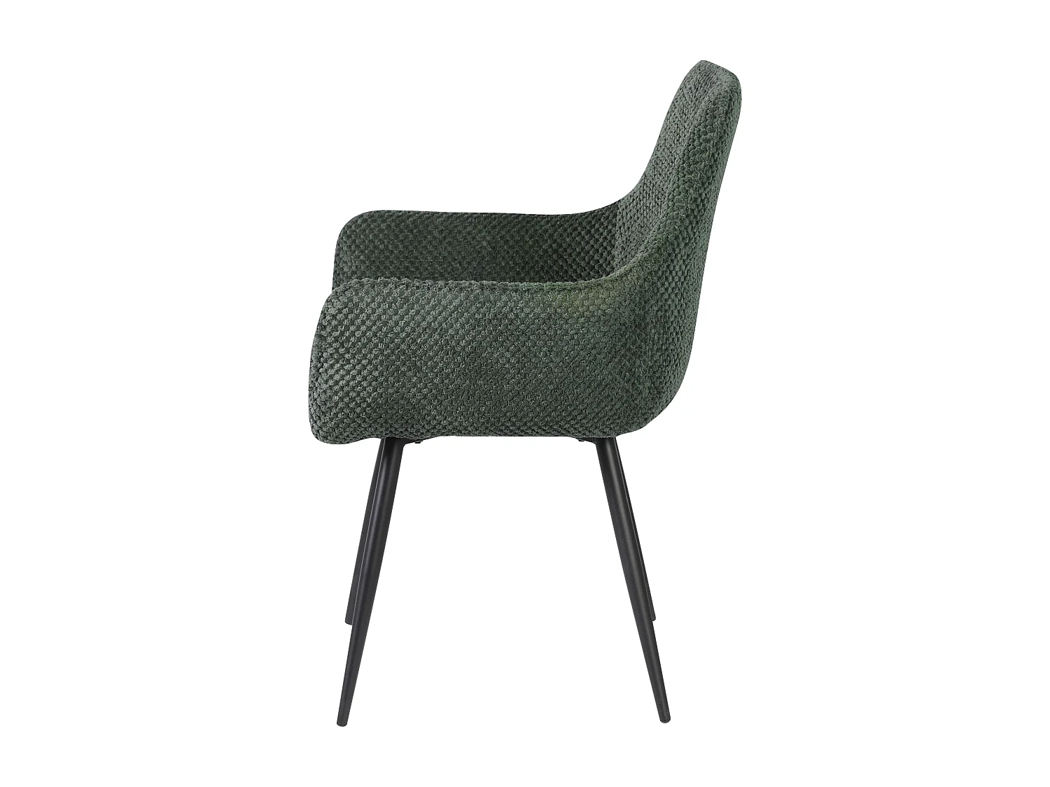 Eetkamerstoel set van 2 - stof en metaal - groen - ALOIS