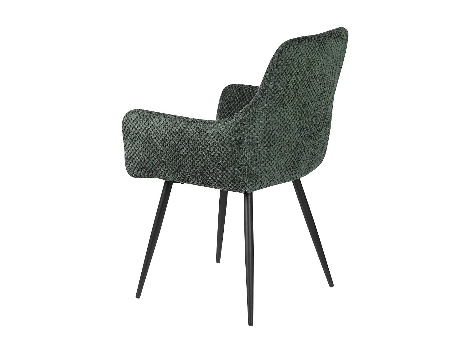 Eetkamerstoel set van 2 - stof en metaal - groen - ALOIS