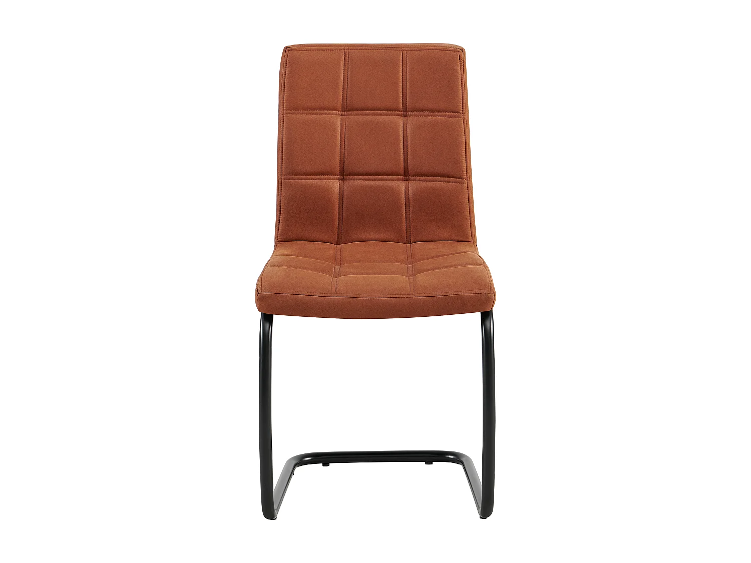 Lot de 2 chaises de salle à manger - tissu et métal - marron - PARIANA