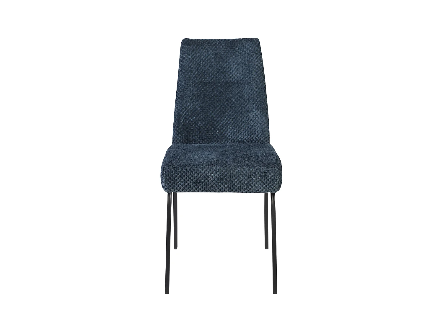 Eetkamerstoel set van 2 - stof en metaal - blauw - ANABEL