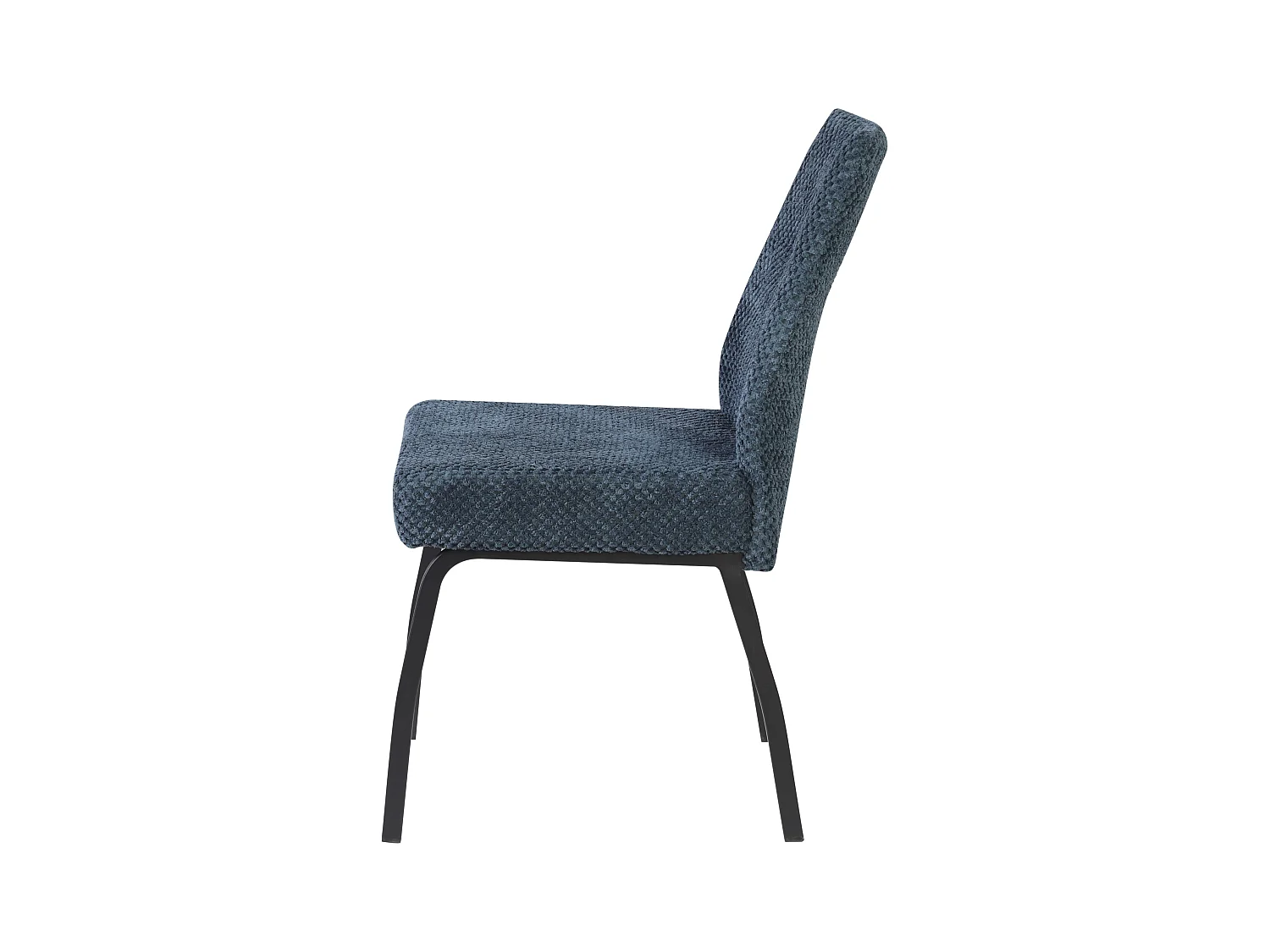 Eetkamerstoel set van 2 - stof en metaal - blauw - ANABEL