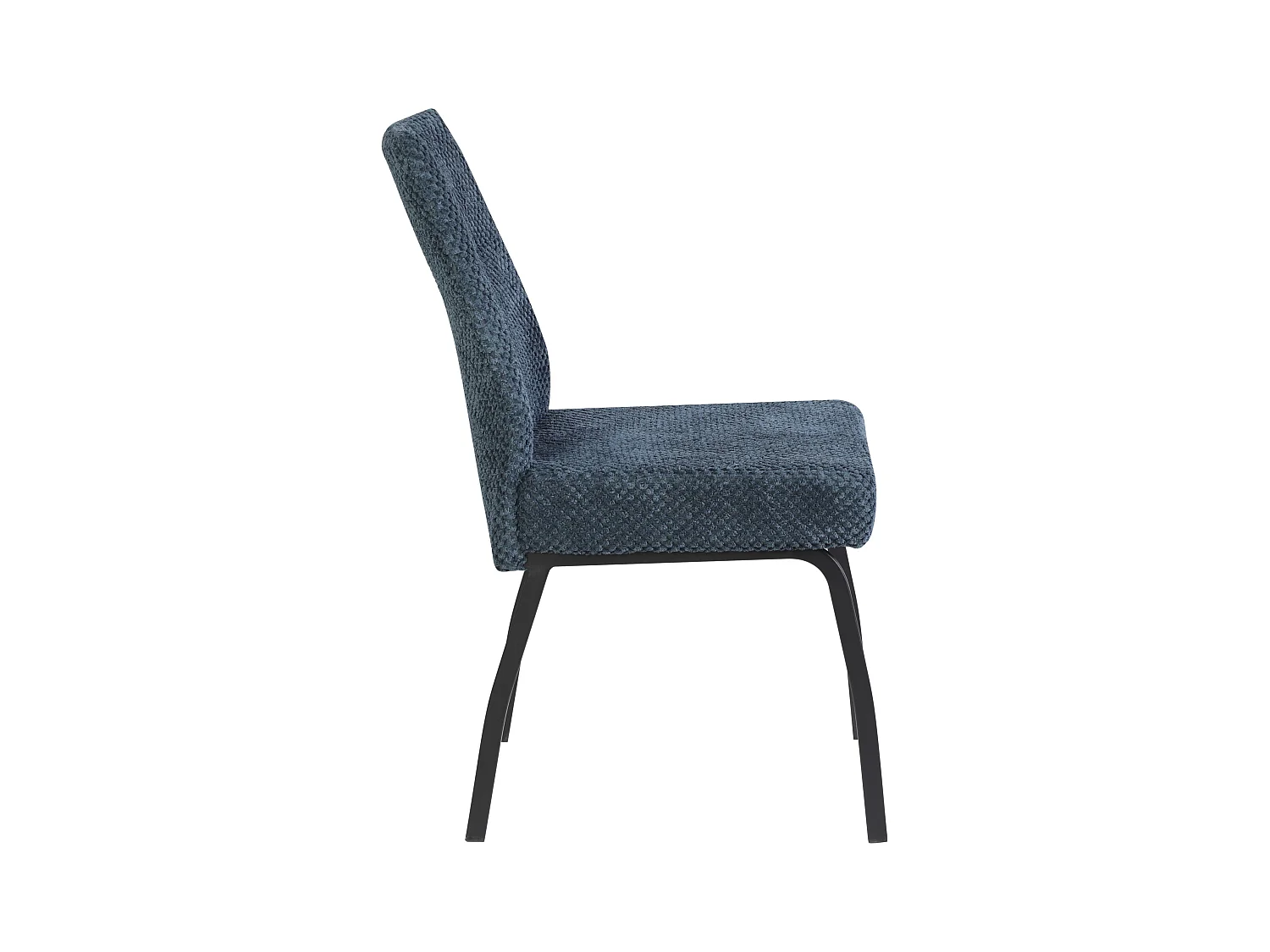 Eetkamerstoel set van 2 - stof en metaal - blauw - ANABEL