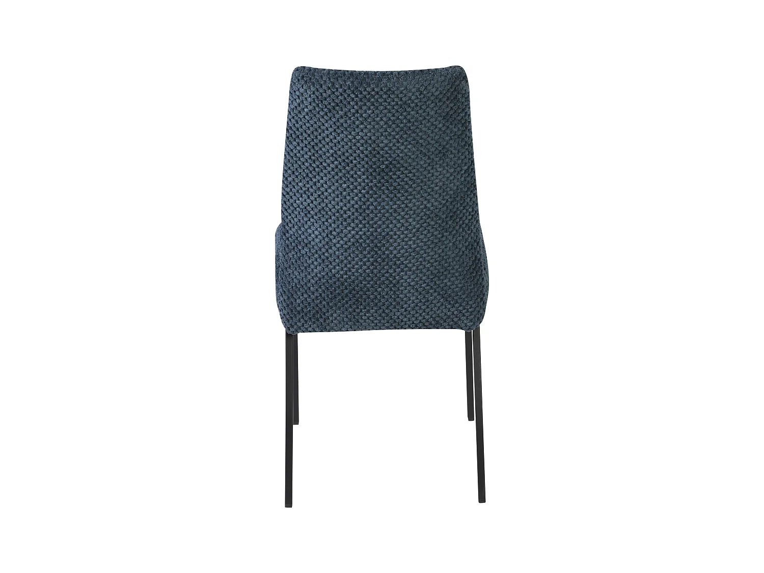 Eetkamerstoel set van 2 - stof en metaal - blauw - ANABEL