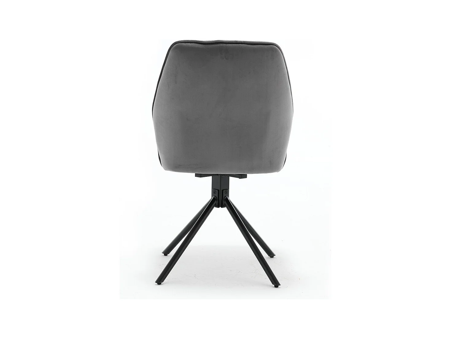 Lot de 2 chaises de salle à manger - tissu et métal - gris - GERST