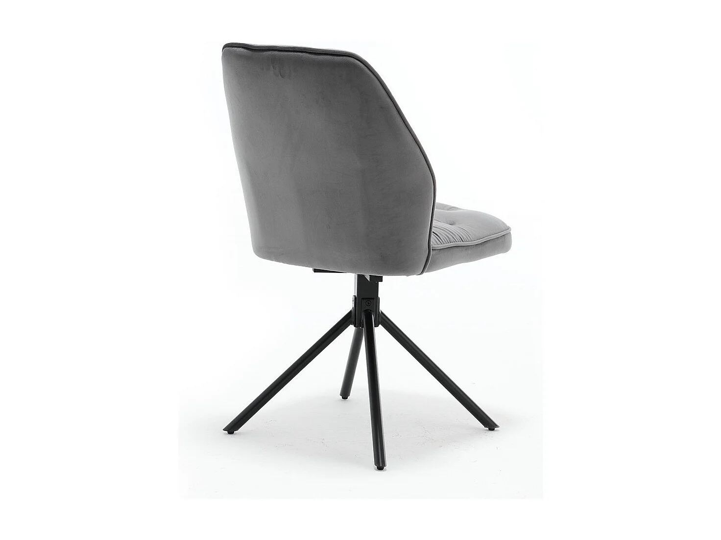 Lot de 2 chaises de salle à manger - tissu et métal - gris - GERST