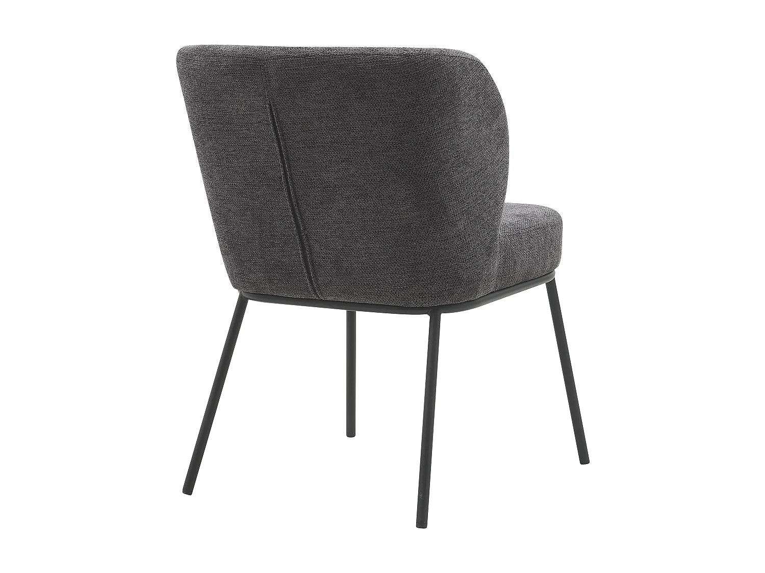 Set di 2 sedie da pranzo in tessuto e metallo - antracite - TONG