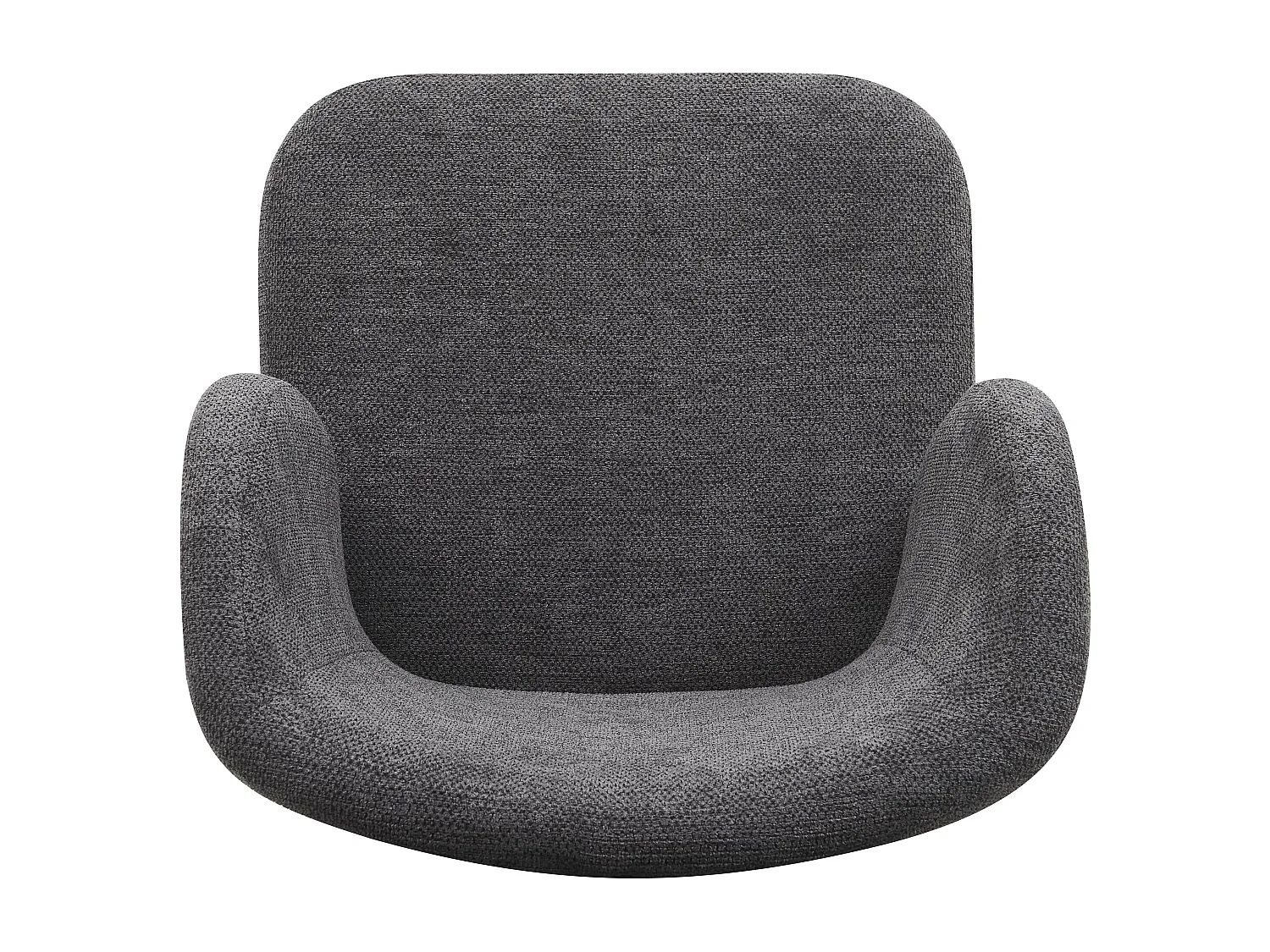 Set di 2 sedie da pranzo in tessuto e metallo - antracite - TONG