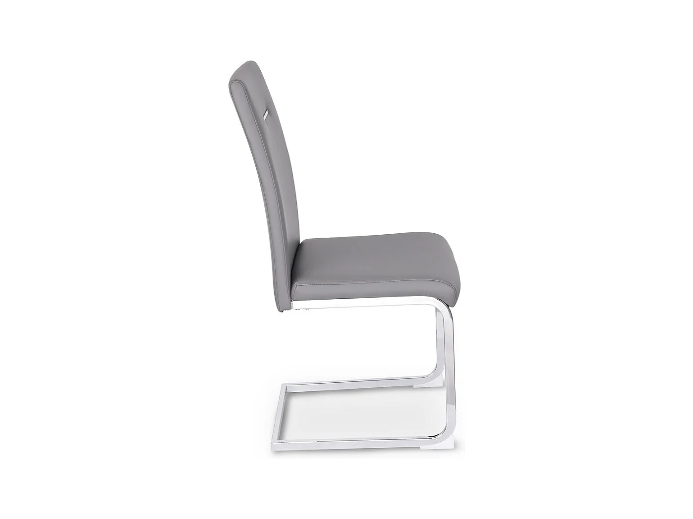 Krzesła do jadalni komplet 4 szt. - skóra ekologiczna - szare - MARTHA