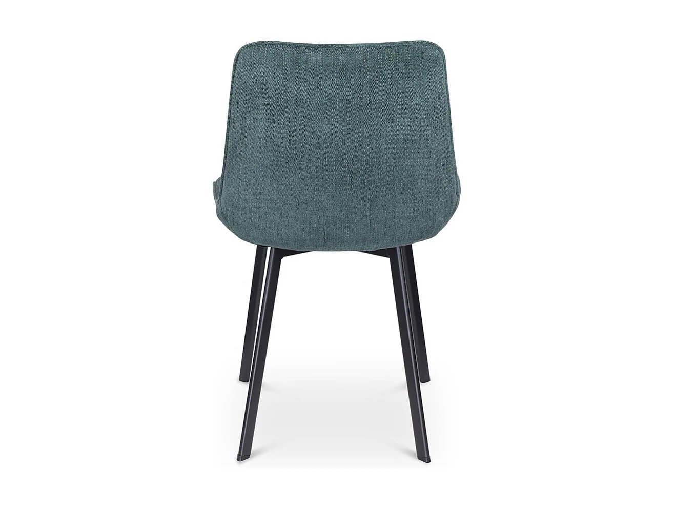 Esszimmerstuhl 2er-Set - Stoff und Metall - dunkelgrün - LANDON