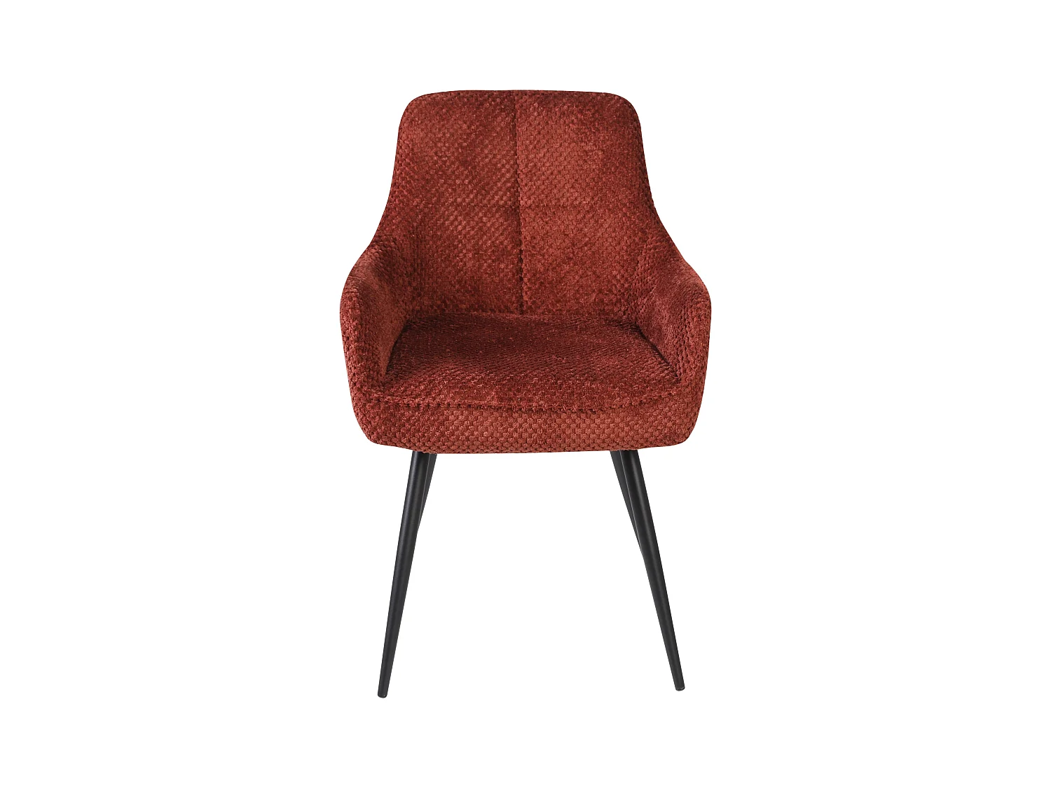 Eetkamerstoel set van 2 - stof en metaal - bruin - ALOIS