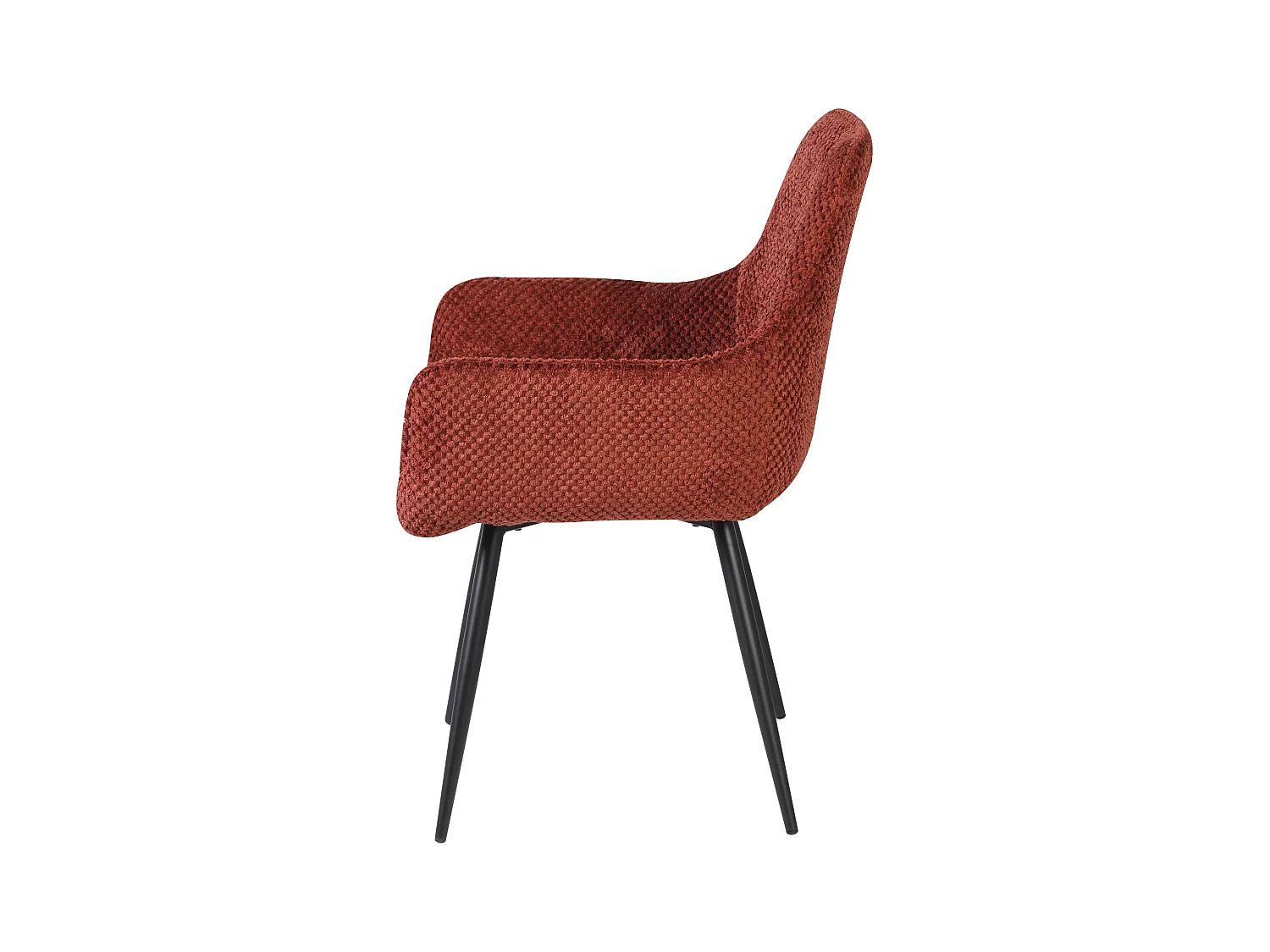 Eetkamerstoel set van 2 - stof en metaal - bruin - ALOIS