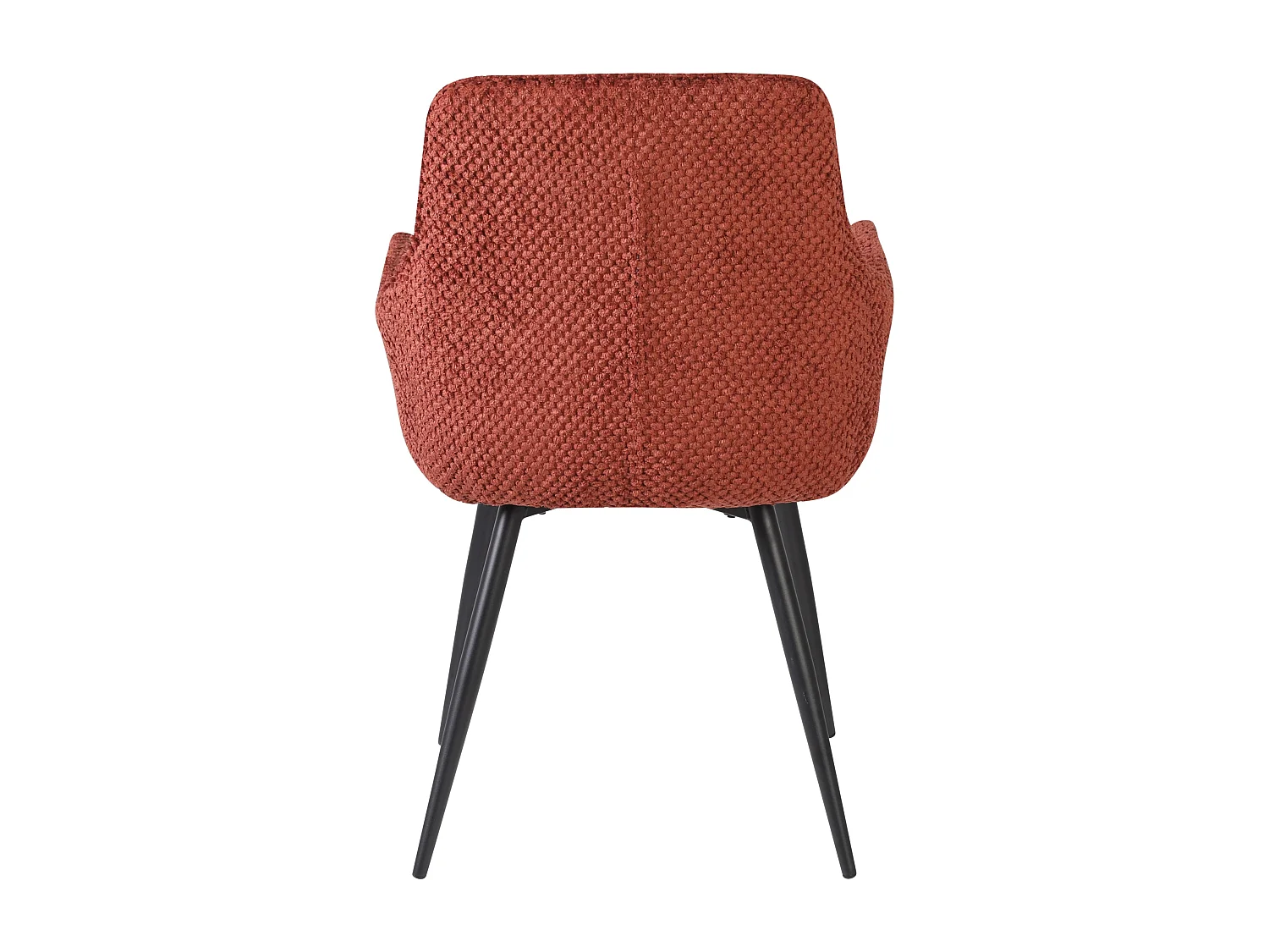 Lot de 2 chaises de salle à manger - tissu et métal - marron - ALOIS