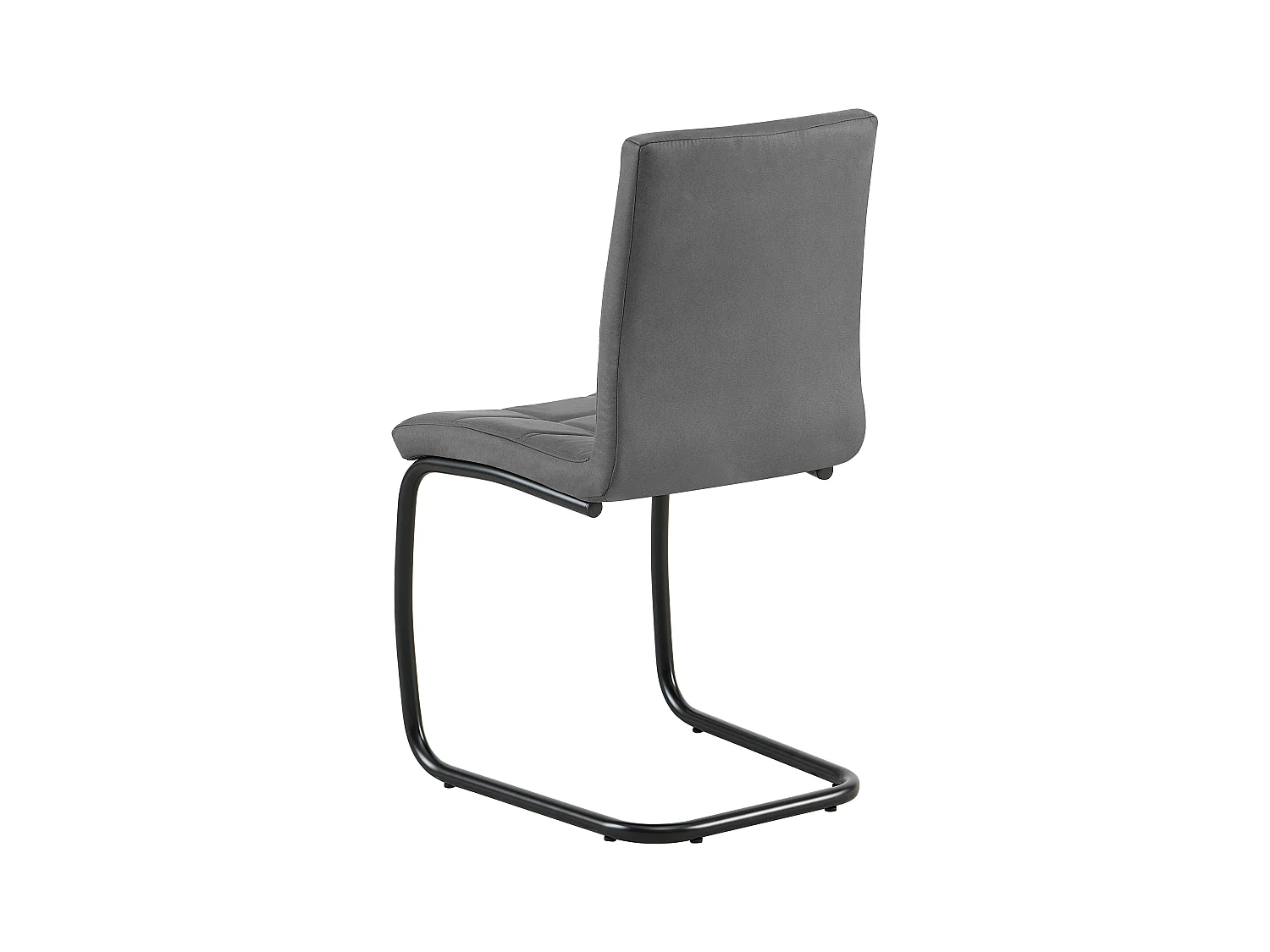 Krzesła do jadalni zestaw 2 szt. - tkanina i metal - ciemnoszary - PARIANA