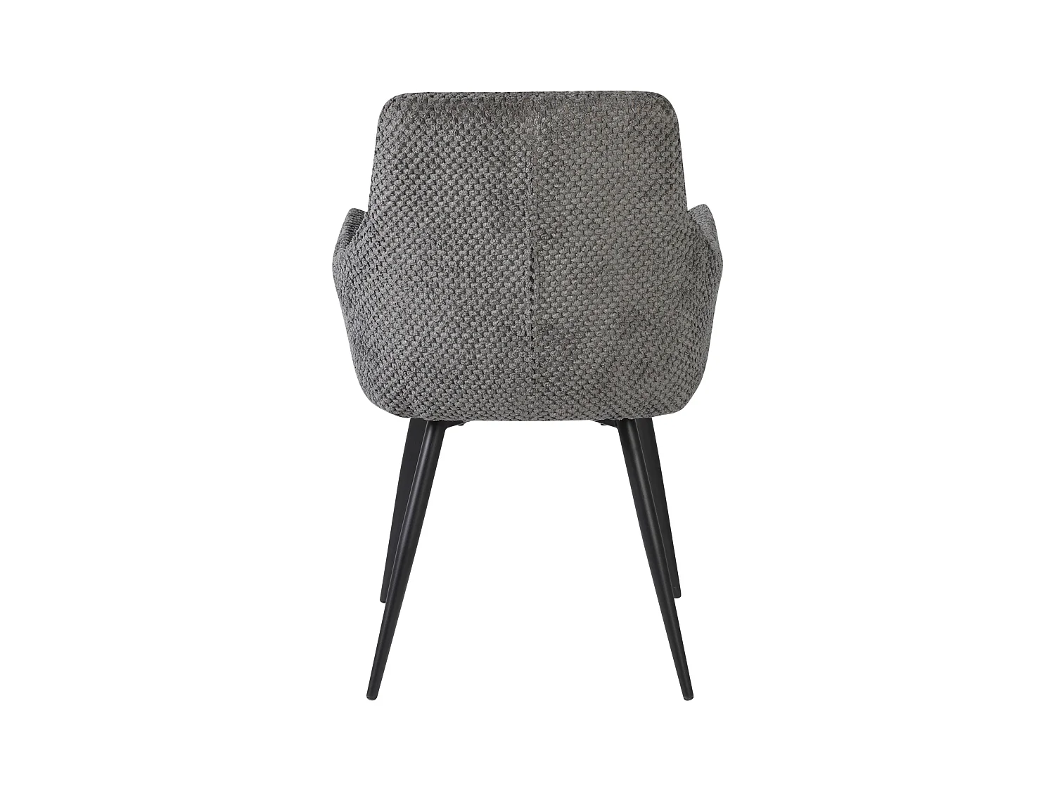 Eetkamerstoel set van 2 - stof en metaal - grijs - ALOIS