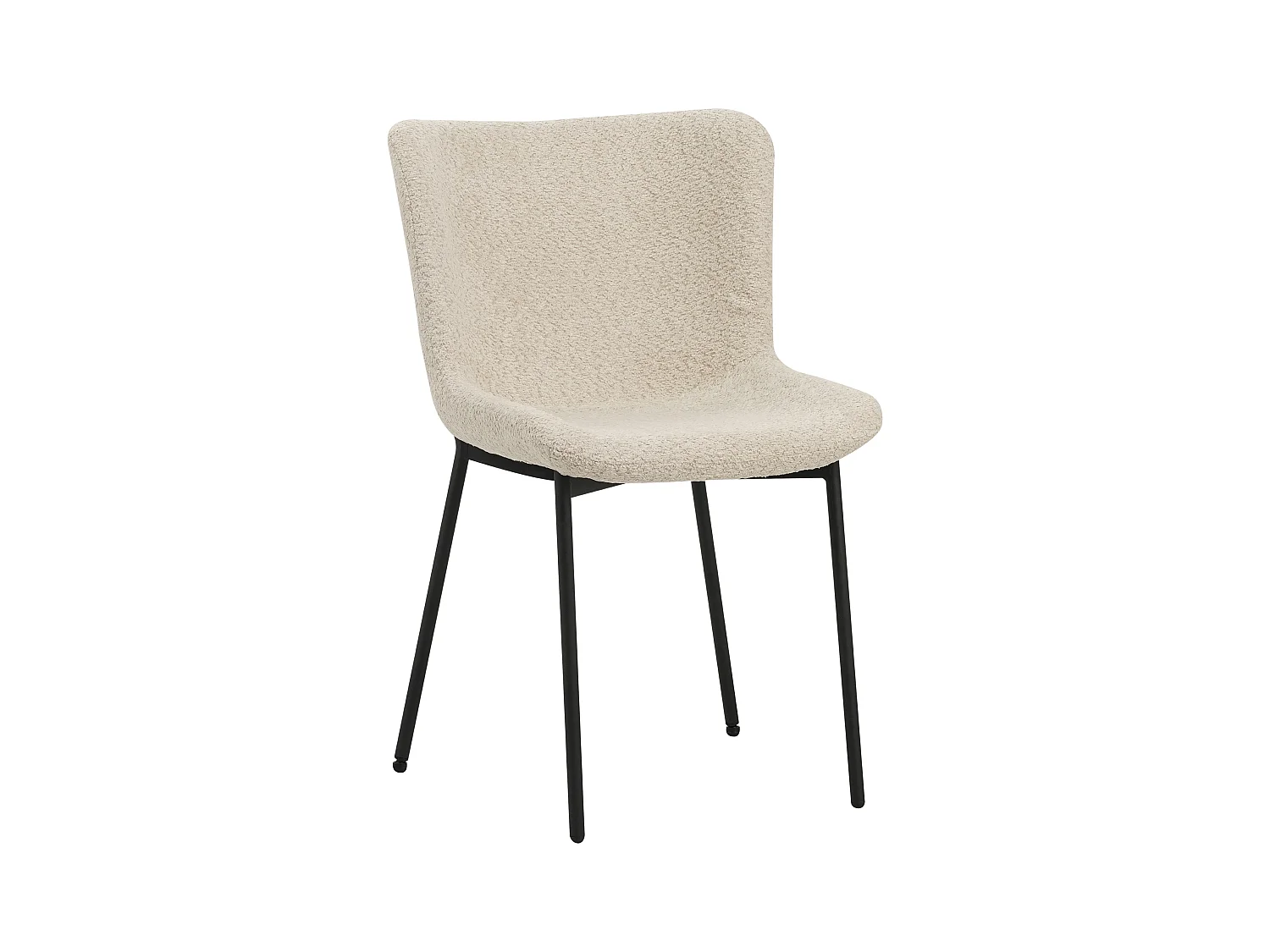 Eetkamerstoel set van 4 - stof & metaal - beige - VALET