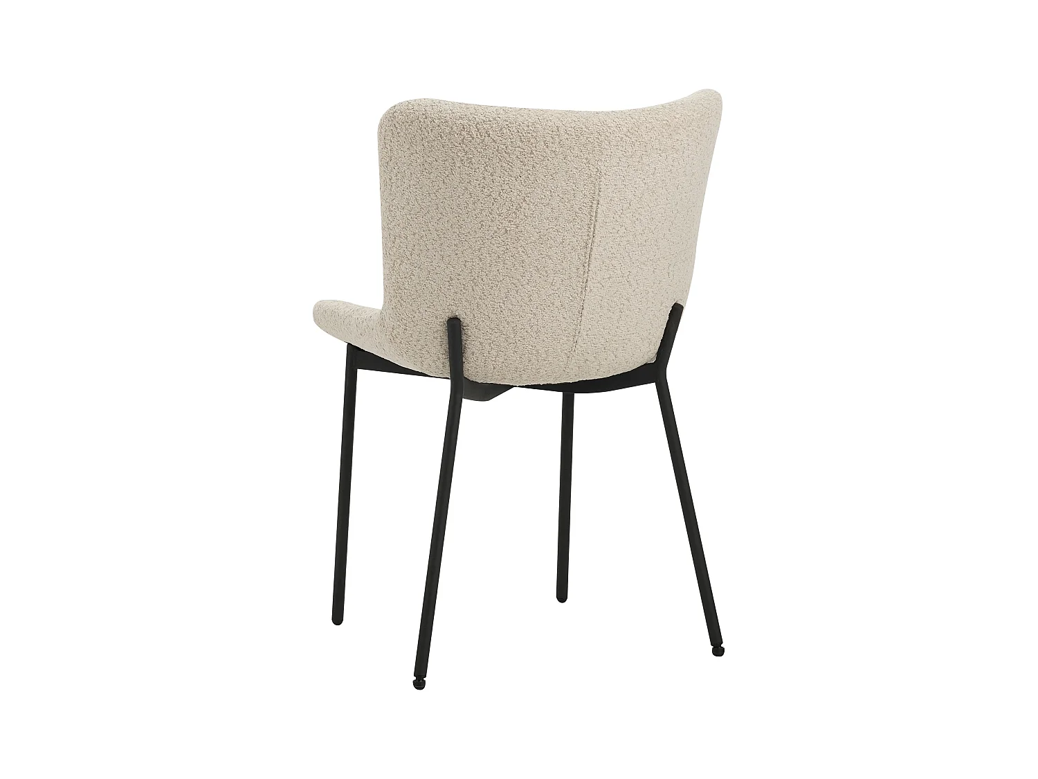 Eetkamerstoel set van 4 - stof & metaal - beige - VALET