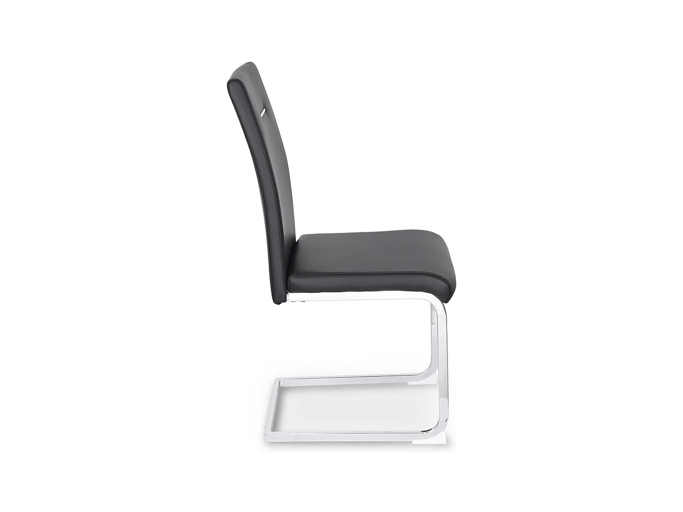 Esszimmerstuhl 4er-Set - Künstliches Leder - schwarz - MARTHA