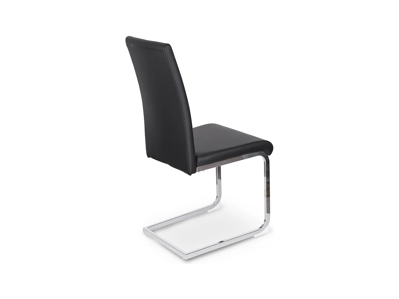 Krzesła do jadalni komplet 4 szt. - skóra ekologiczna - czarny - MARTHA