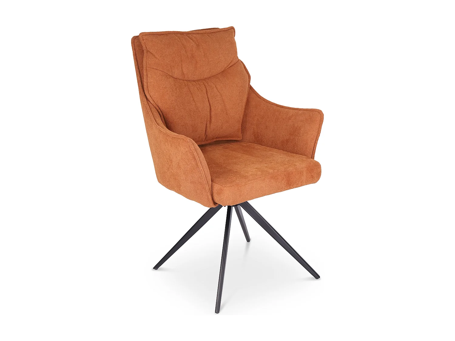 Eetkamerstoel set van 2 - stof & metaal - bruin - AMPLUS