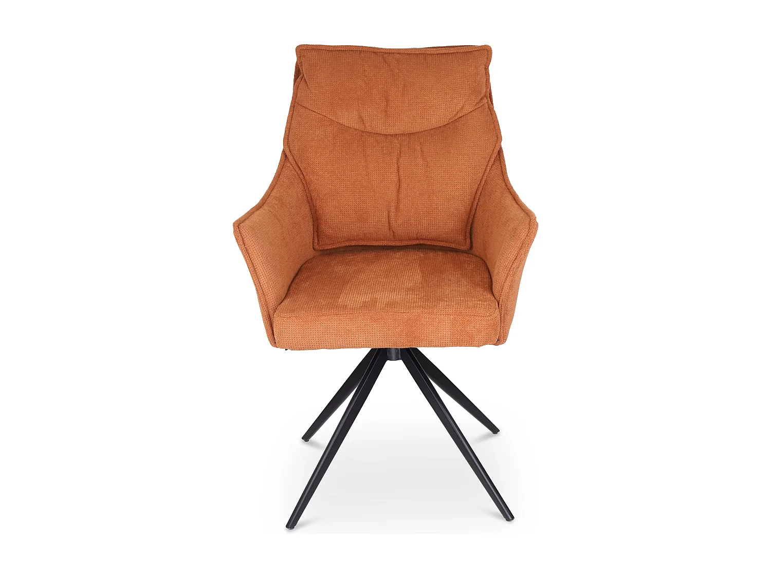 Eetkamerstoel set van 2 - stof & metaal - bruin - AMPLUS