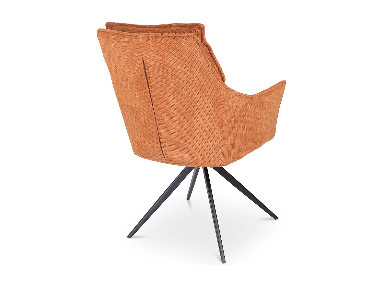 Eetkamerstoel set van 2 - stof & metaal - bruin - AMPLUS