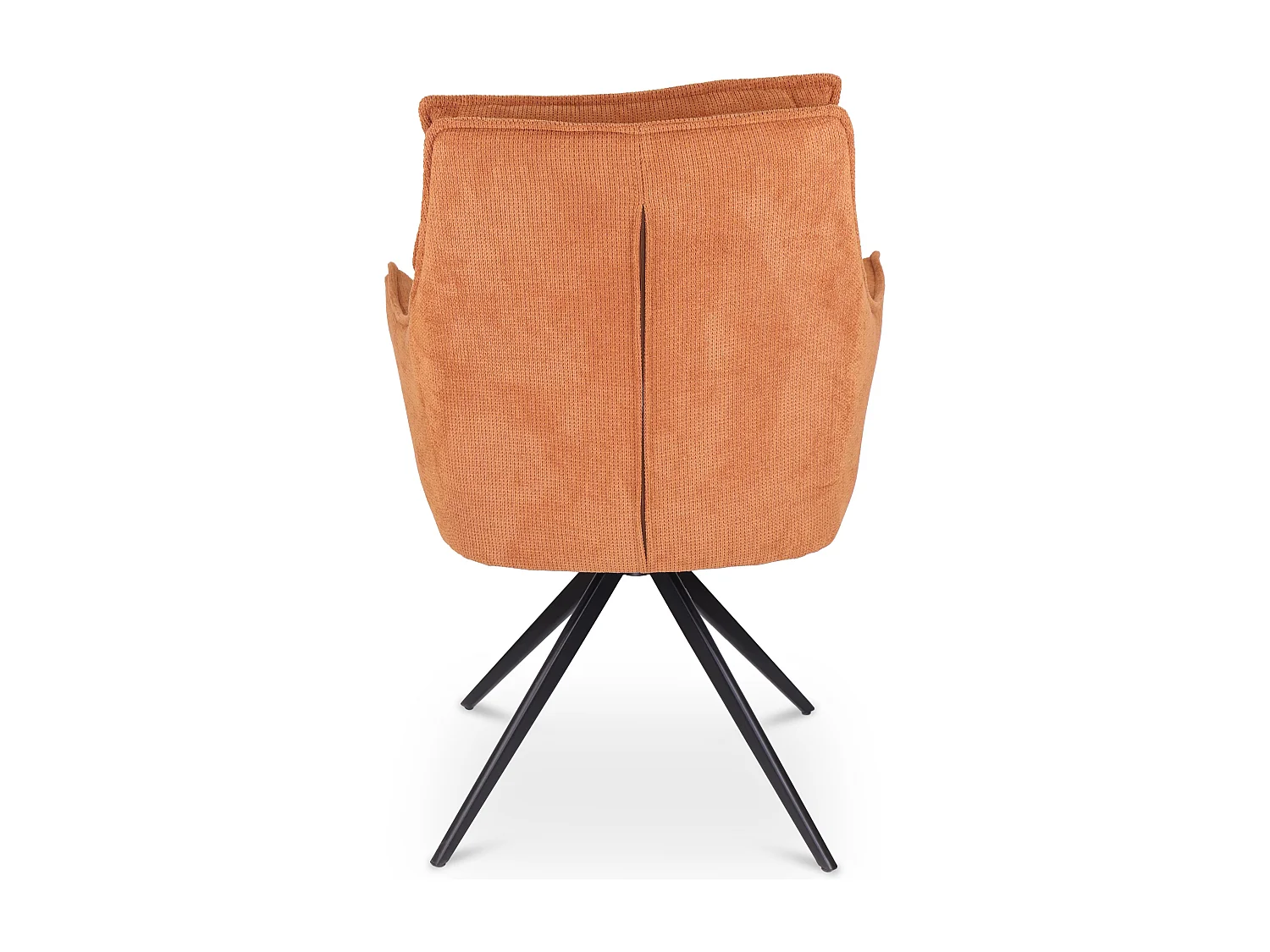 Eetkamerstoel set van 2 - stof & metaal - bruin - AMPLUS