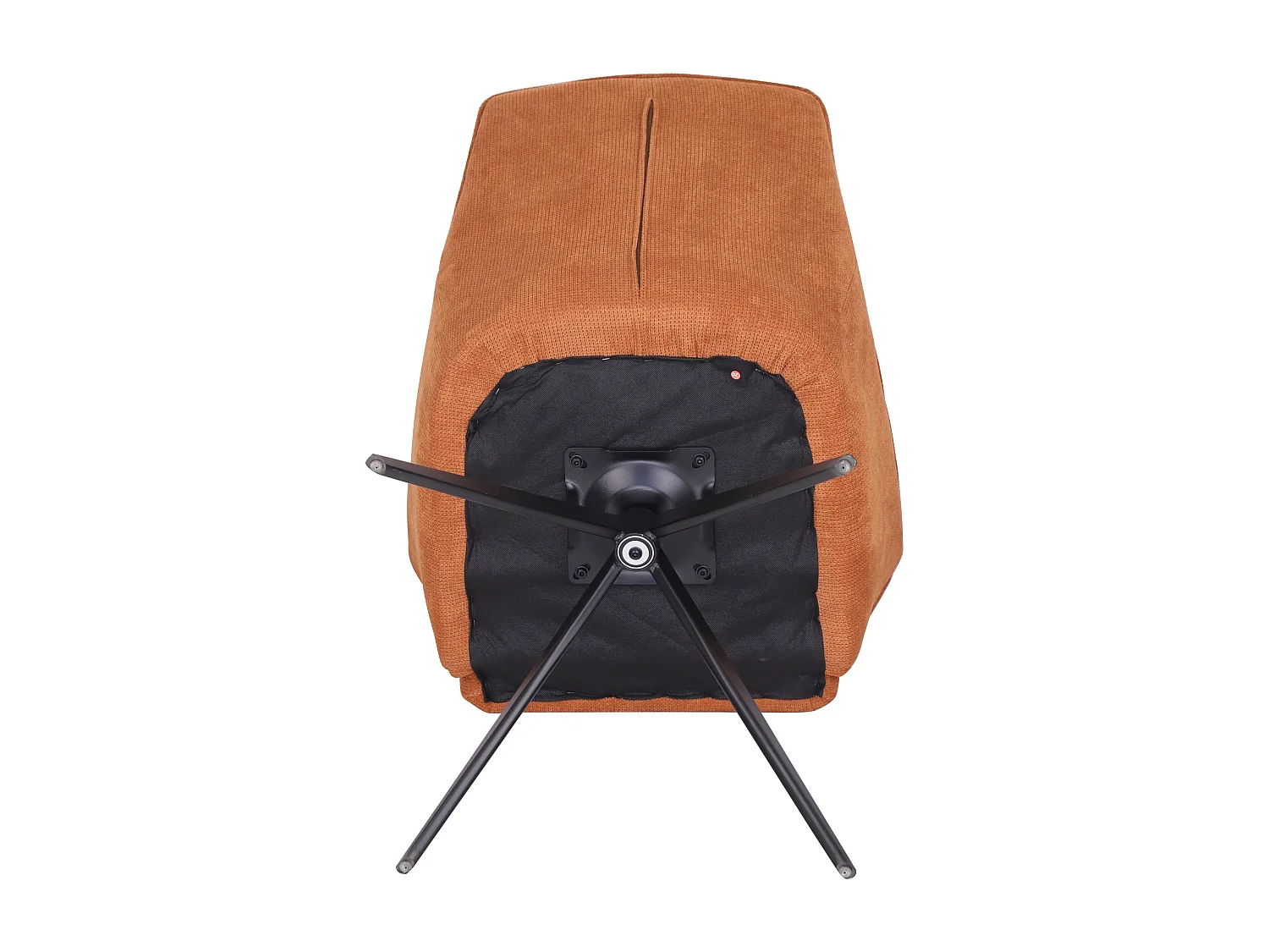 Eetkamerstoel set van 2 - stof & metaal - bruin - AMPLUS