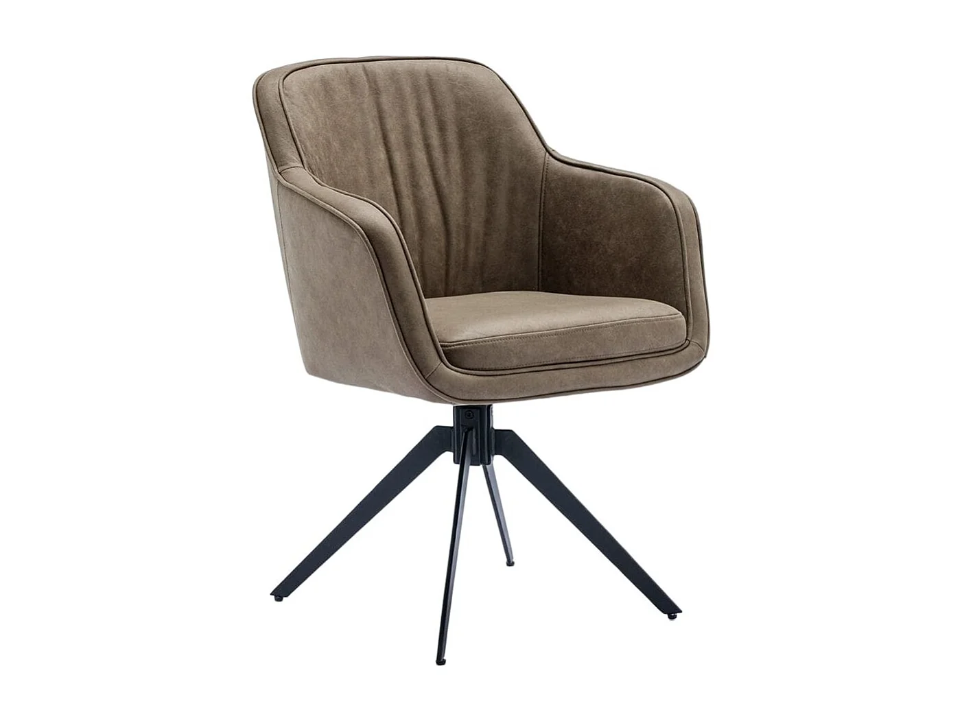 Eetkamerstoel set van 2 - stof & metaal - bruin - SAGO