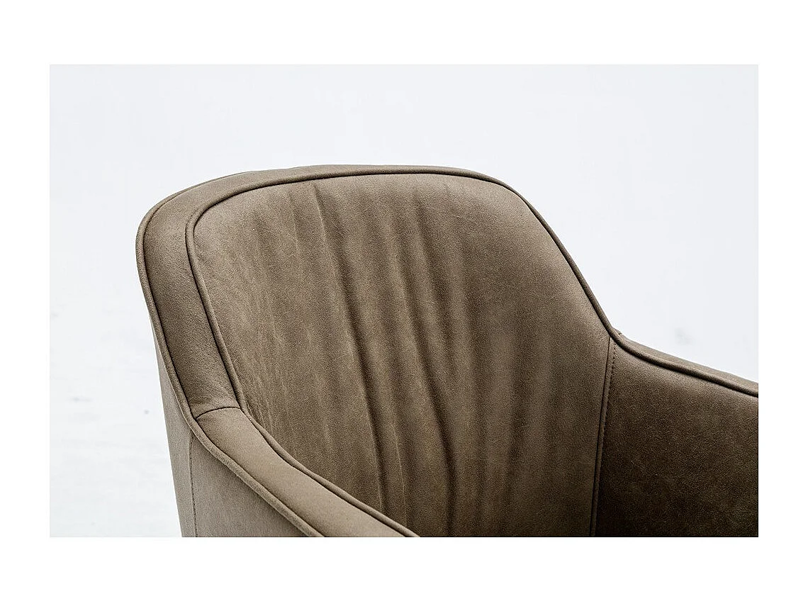 Eetkamerstoel set van 2 - stof & metaal - bruin - SAGO