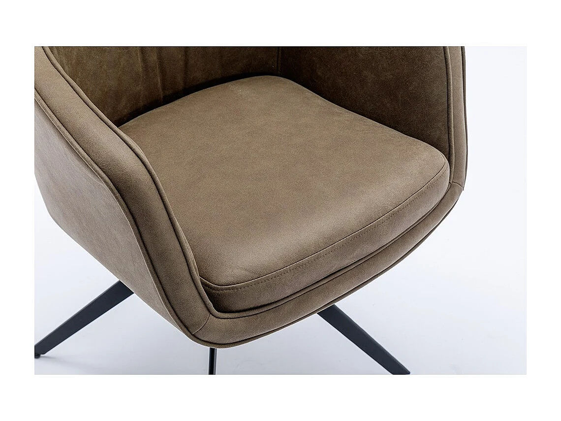 Eetkamerstoel set van 2 - stof & metaal - bruin - SAGO