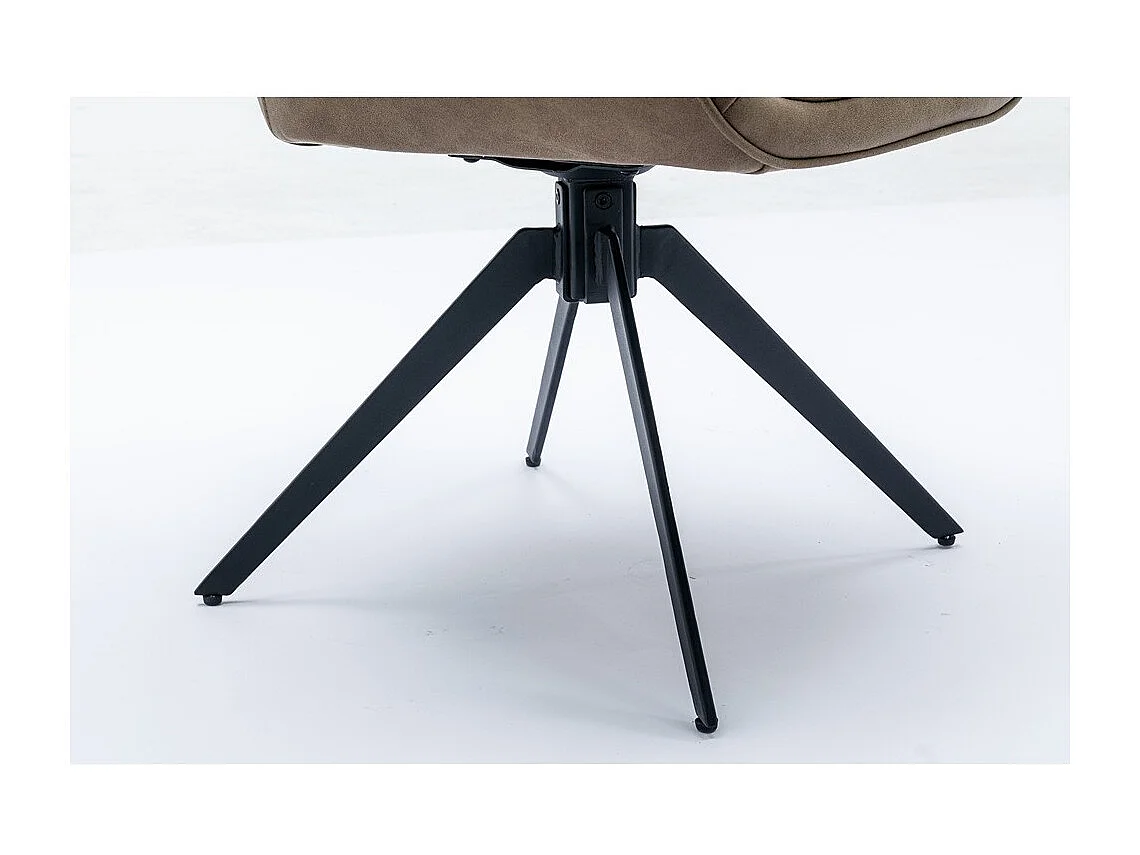 Eetkamerstoel set van 2 - stof & metaal - bruin - SAGO