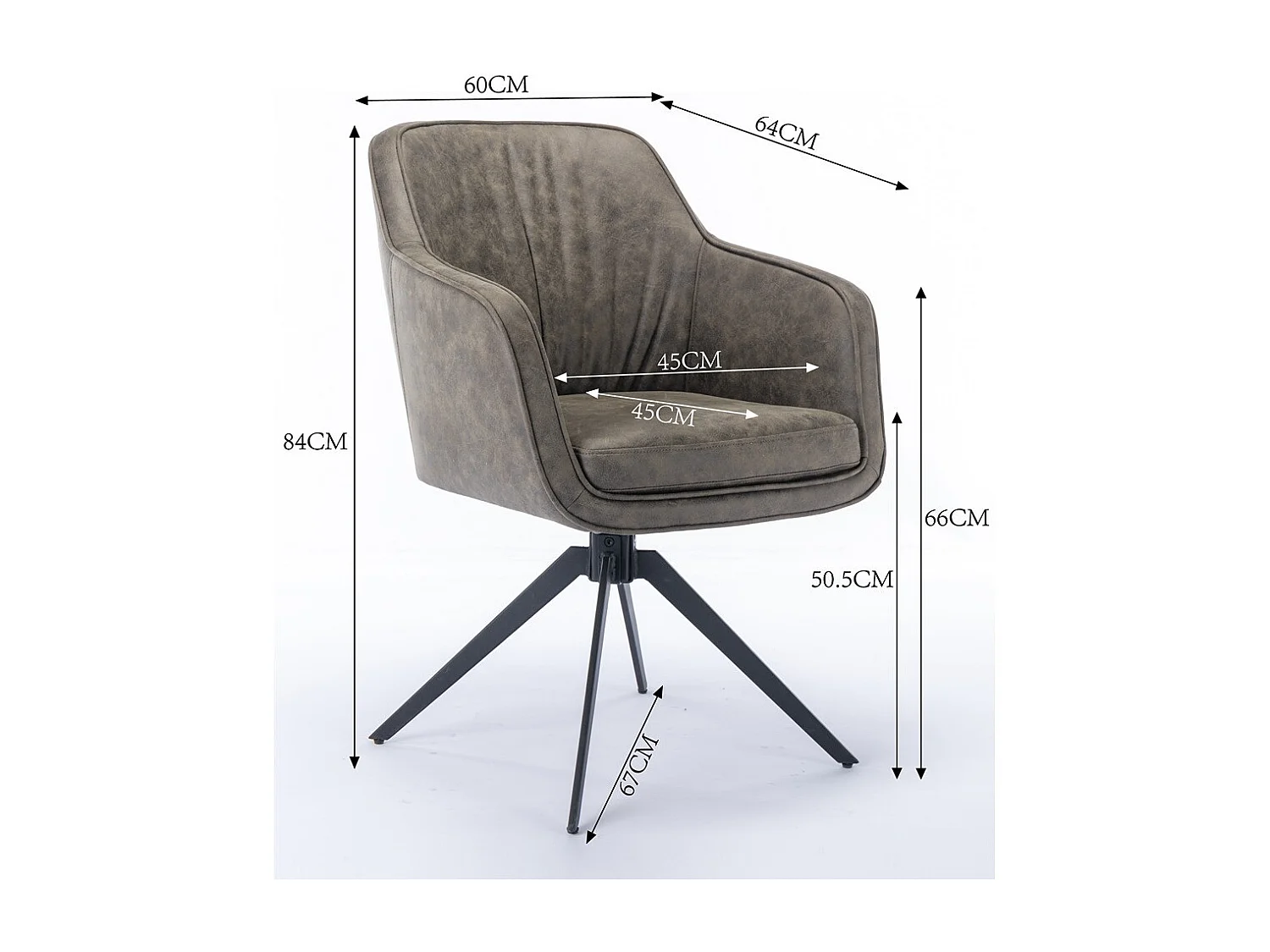 Eetkamerstoel set van 2 - stof & metaal - bruin - SAGO