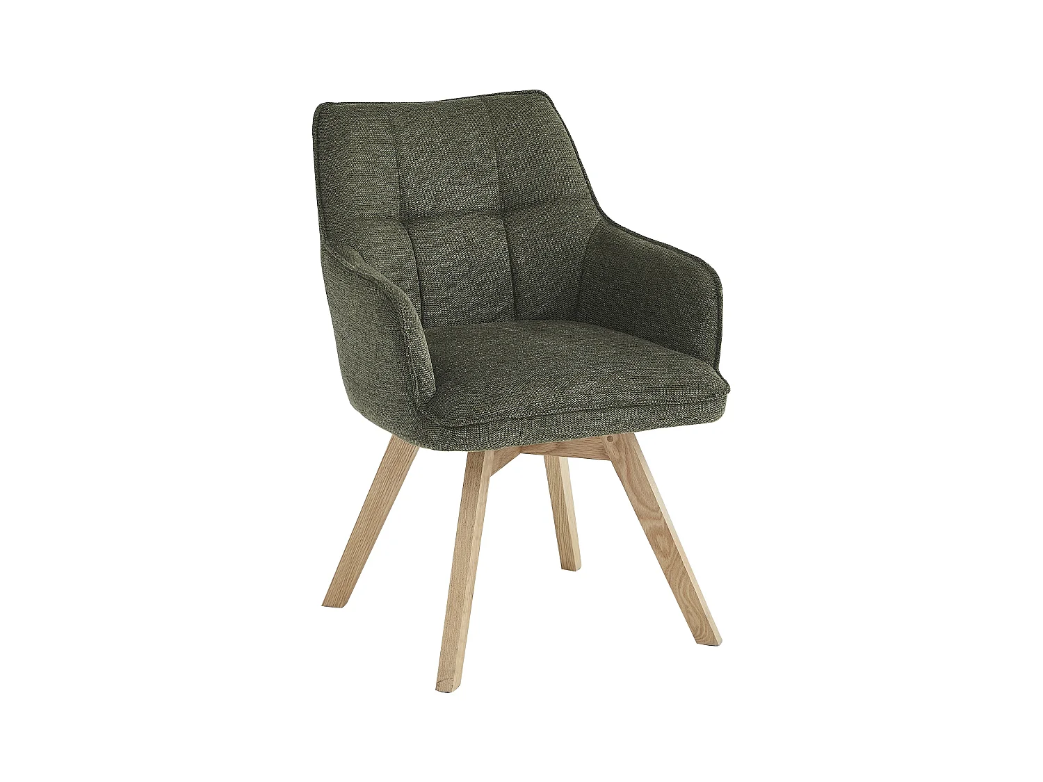 Eetkamerstoel set van 2 - stof & metaal - groen - VINAL