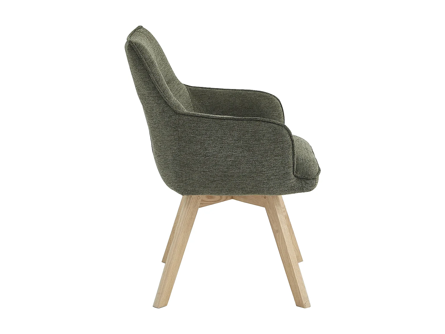 Lot de 2 chaises de salle à manger - tissu et métal - vert - VINAL