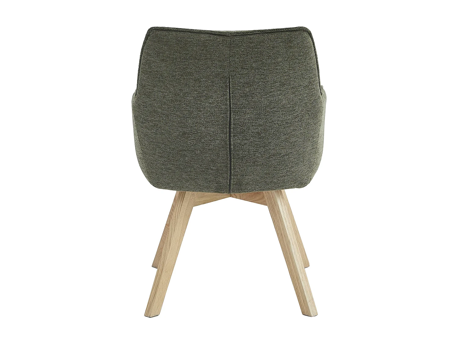 Lot de 2 chaises de salle à manger - tissu et métal - vert - VINAL