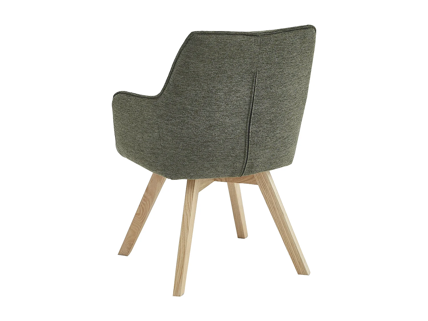 Lot de 2 chaises de salle à manger - tissu et métal - vert - VINAL