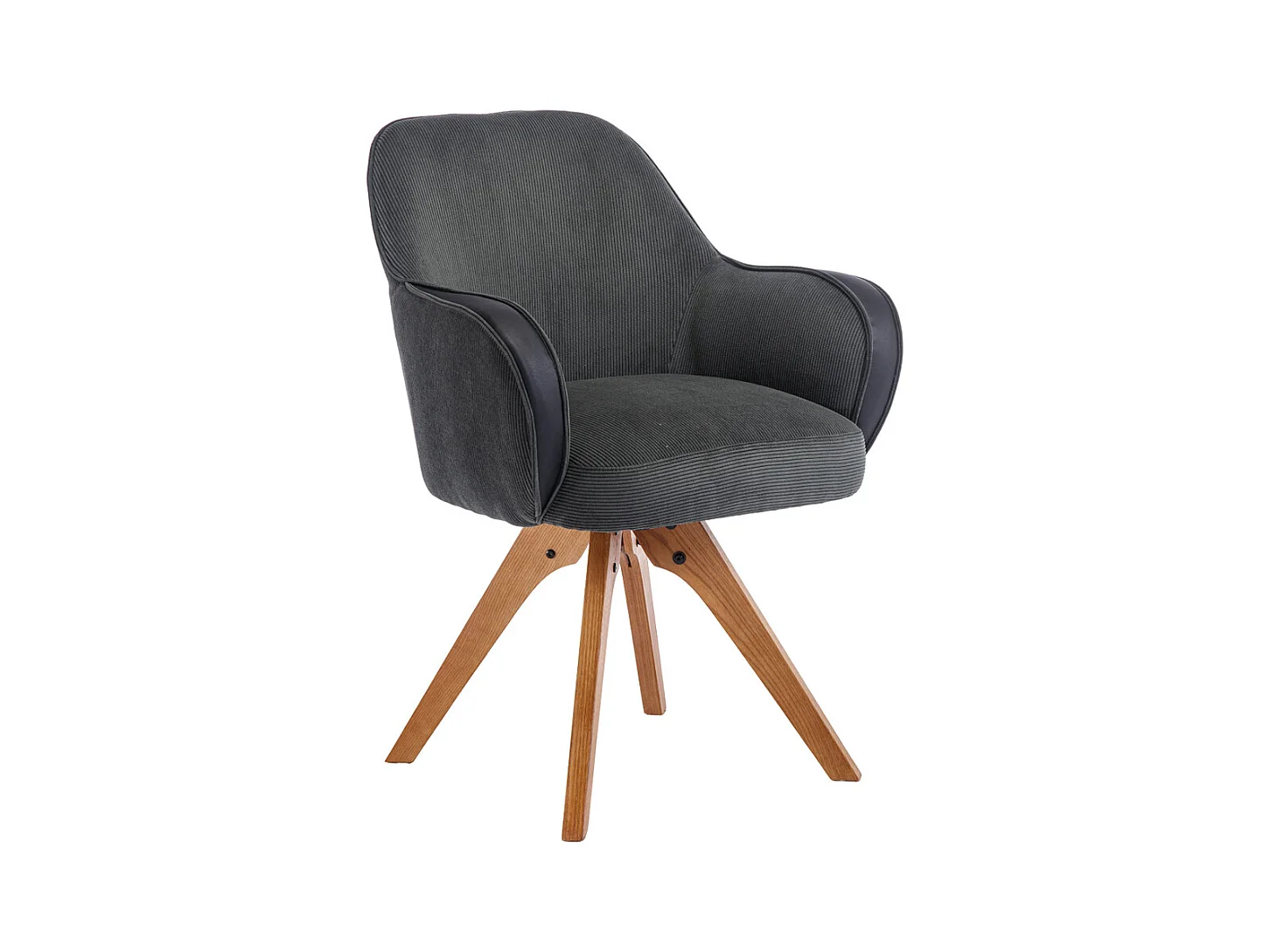 Eetkamerstoel set van 2 - stof en metaal - zwart & groen - MENDEL