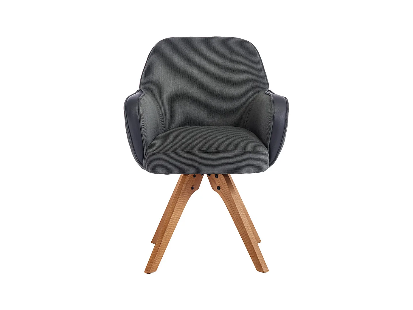 Eetkamerstoel set van 2 - stof en metaal - zwart & groen - MENDEL