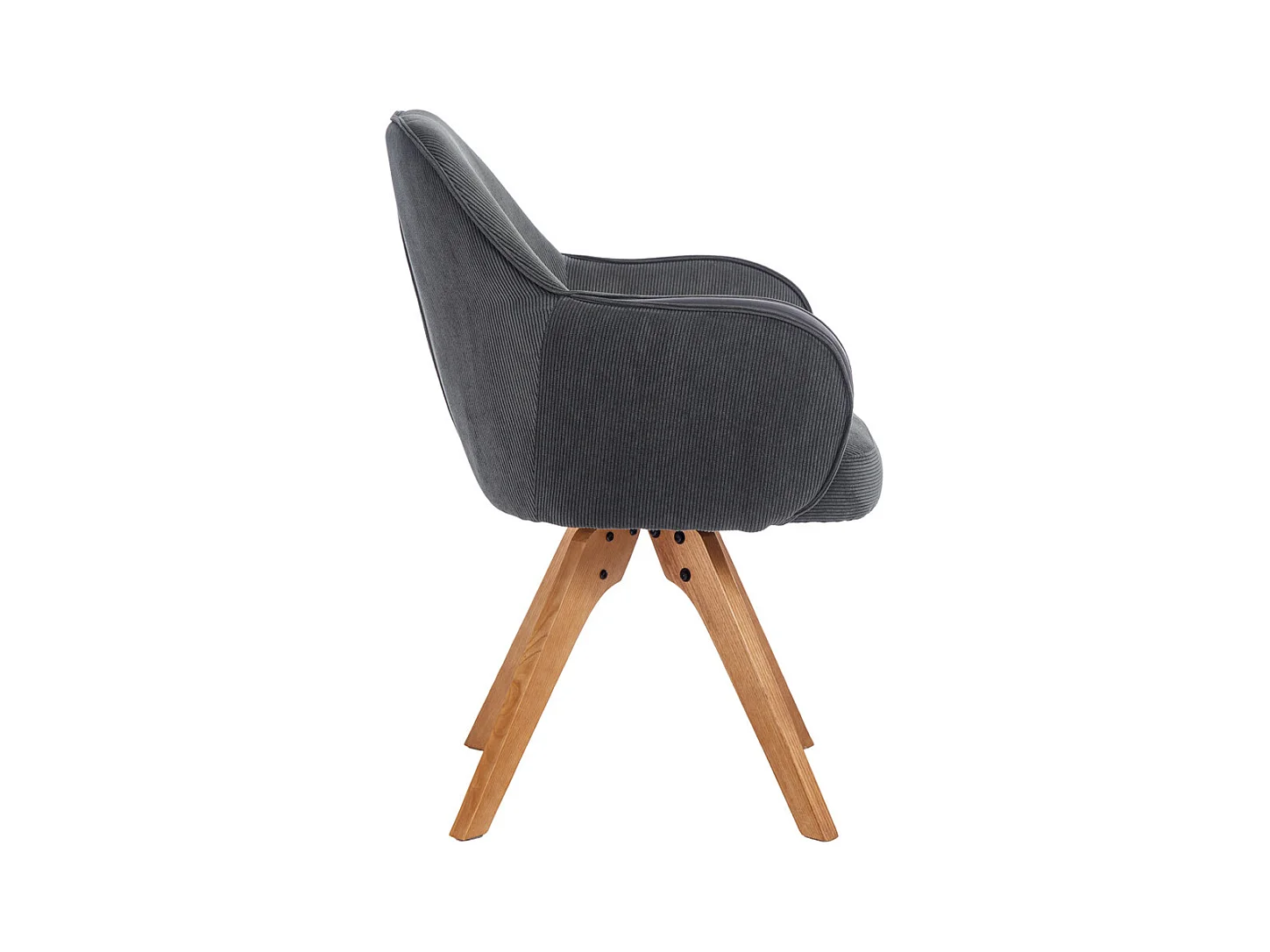 Eetkamerstoel set van 2 - stof en metaal - zwart & groen - MENDEL