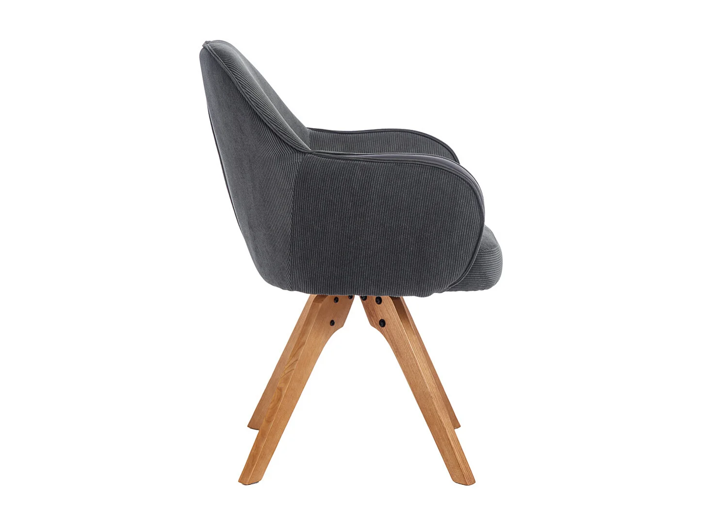 Lot de 2 chaises de salle à manger - tissu et métal - noir et vert - MENDEL