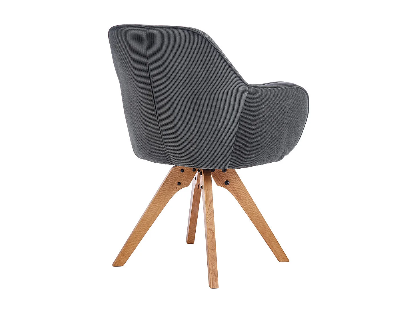 Lot de 2 chaises de salle à manger - tissu et métal - noir et vert - MENDEL