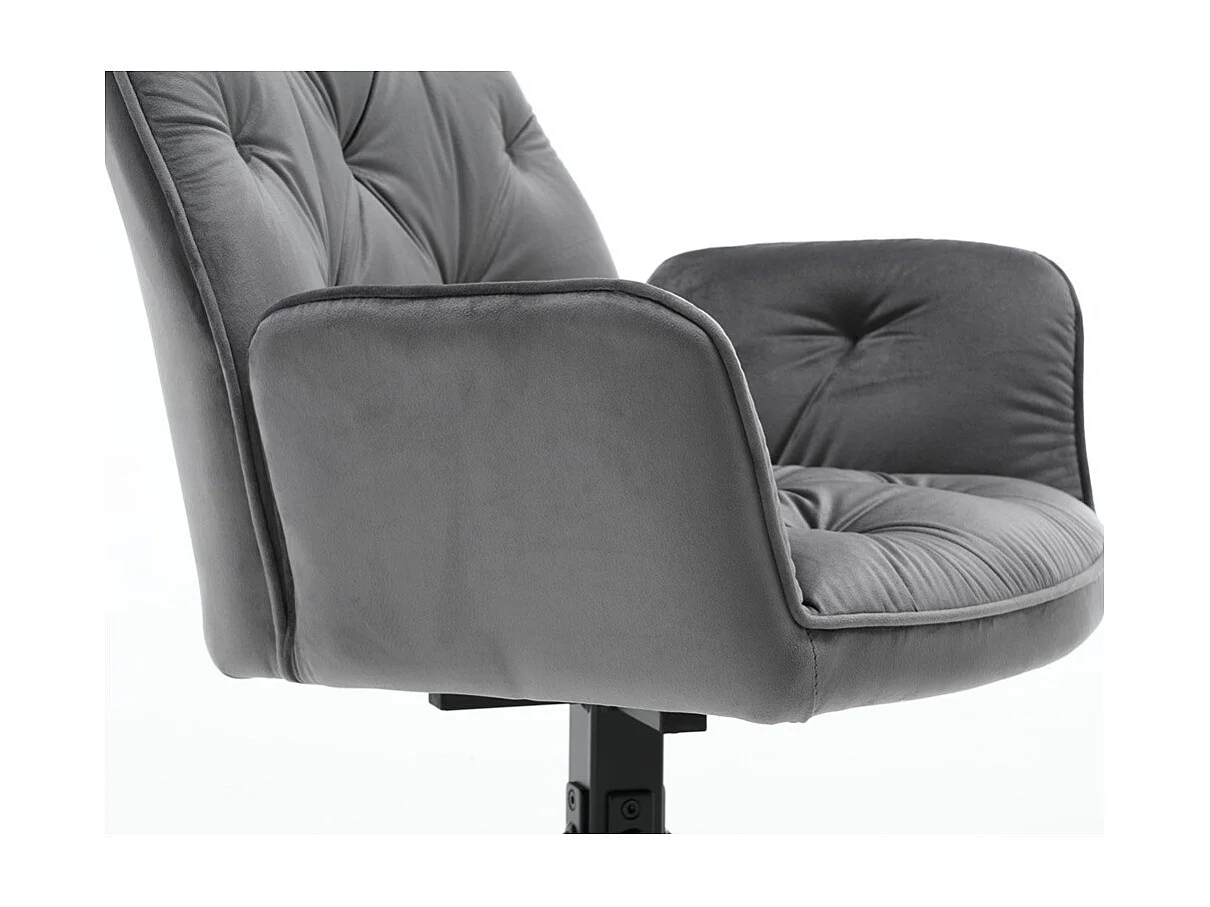 Lot de 2 chaises de salle à manger - Tissu et métal - Gris - BARREL